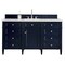 James Martin Vanities Brittany 60in Single Vanity, Victory Blue w/ 3 CM Carrara Marble Top 650-V60S-VBL-3CAR - alternate 1